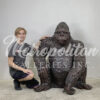 Bronze Sitting Gorilla Sculpture