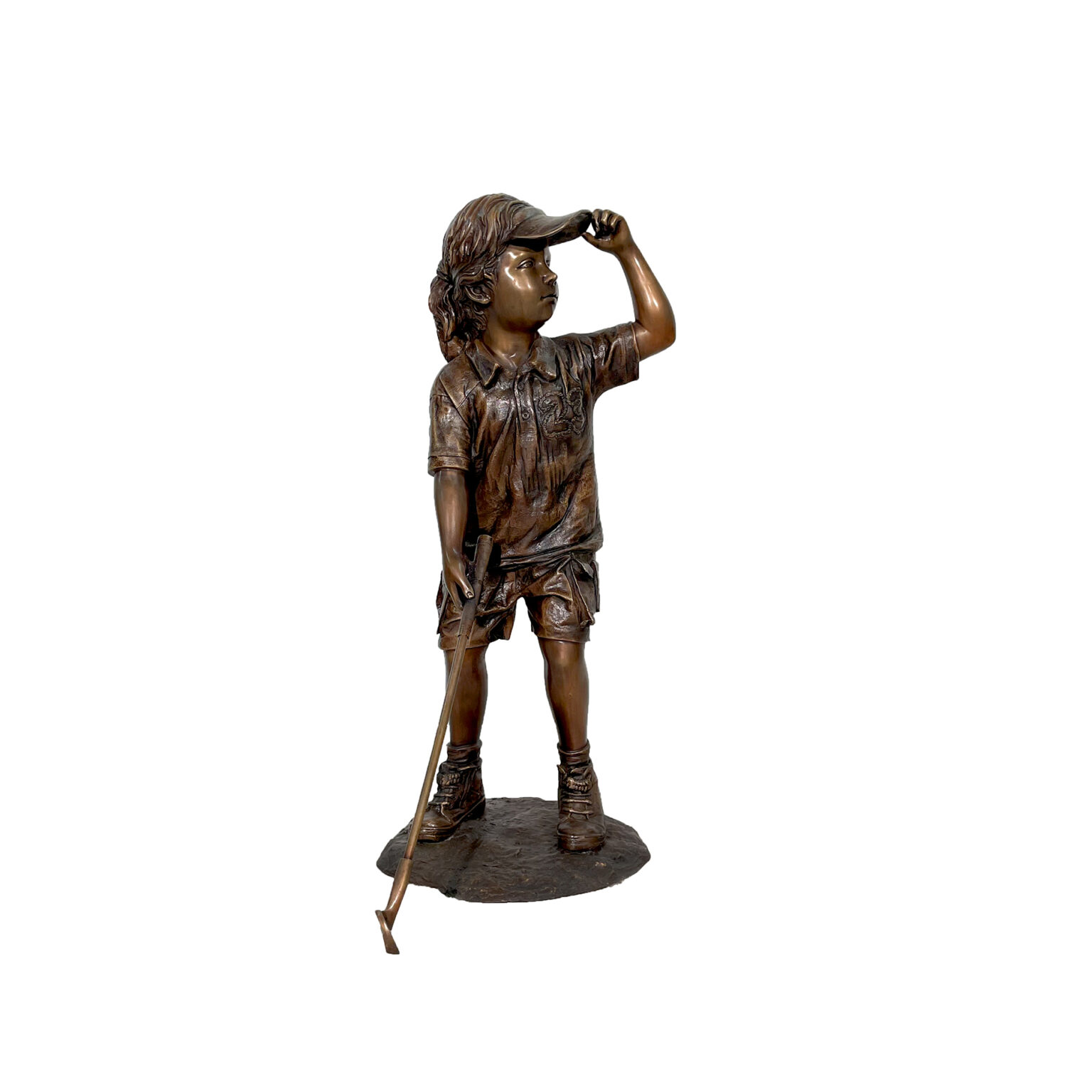 Bronze Little Girl Golfer Sculpture Florida Bronze Statues