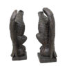 Bronze Eagle on Ball Sculpture Pair