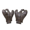 Bronze Eagle on Ball Sculpture Pair