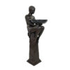 Bronze Art Deco Lady on Column Sculpture