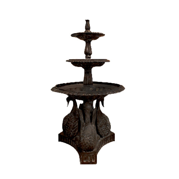 Bronze Three Tier Swans Fountain